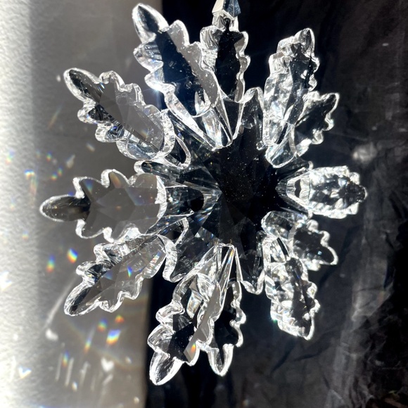 Crystal Snowflake Sun Catcher Christmas Tree Decor Czech Bohemia Crystal Gift - Picture 4 of 5